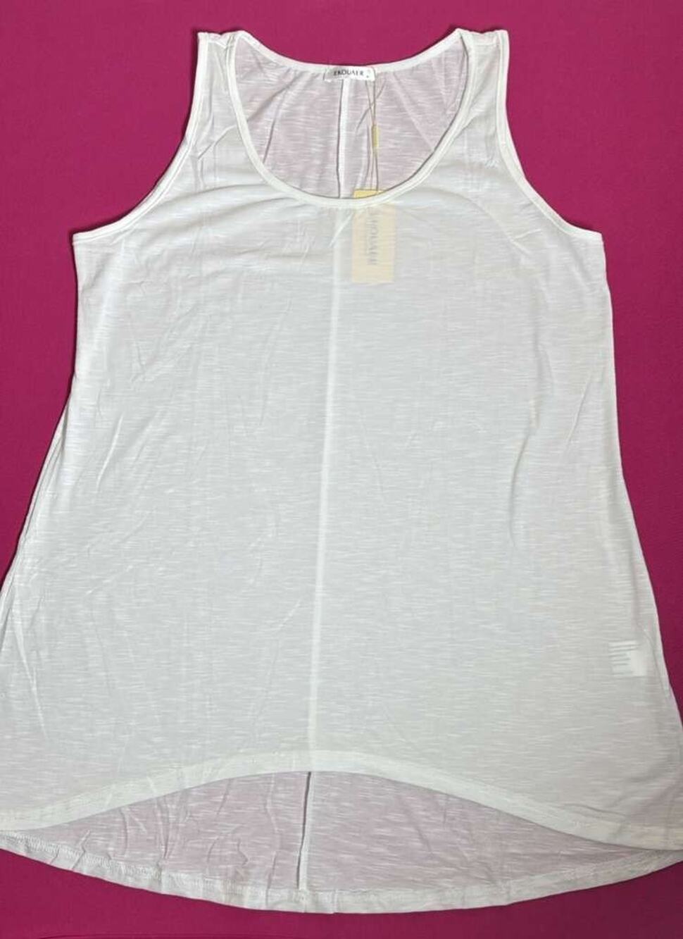 Ekouaer White Sleeveless Swimsuit Cover‑Up Tank Beach Dress Size M New